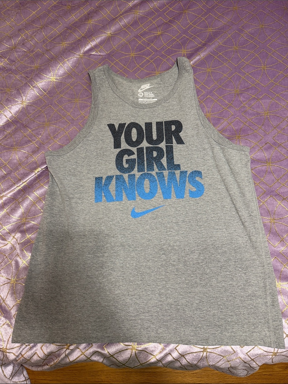 💥 NIKE mens Gray Tank Top - Your Girl Knows